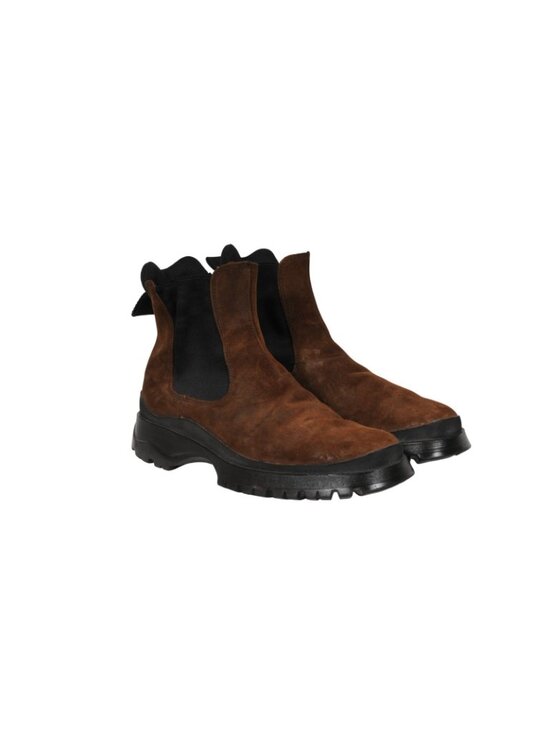 Prada Men Brixxen Chelsea Boots Size US 10.5 UK 9.5 Brown Suede Chunky Sole main image 9